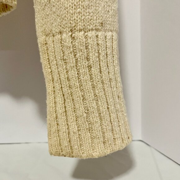Vintage Diesel 1/4 zip mock neck cropped‎ long sleeve Ivory sweater. Size Large. - Picture 3 of 5